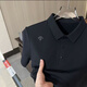 迪桑特2025新款運動(dòng)POLO衫短袖夏季男士休閑商務(wù)翻領(lǐng)上衣T恤 黑色 3XL