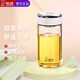 希諾單層玻璃杯女士學(xué)生高顏值泡茶杯子辦公室2025新款水杯生日禮物 9185米白色310ML短萌款