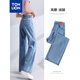 唐獅（TonLion）2024女牛仔長(cháng)褲闊腿牛仔褲 深牛仔藍 27 