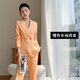粉色西裝套裝女2025夏裝新款氣質(zhì)職業(yè)正裝時(shí)尚洋氣西服外套兩件套 橙色長(zhǎng)袖西裝 M （建議95-105斤）