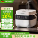 ZEMKON德國電飯煲家用0無(wú)涂層鈦釜內膽低糖電飯鍋2-4-6人3L智能預約多功能柴火飯煮粥燉湯燉肉 【鈦膽低糖】白色典雅版 3L