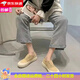 昌祥回力小眾原創(chuàng)懶人帆布鞋女2025年夏季新款女鞋薄款一腳蹬布鞋百搭板鞋 米色 升級(jí)款 35