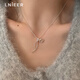 LnieerS925銀蝴蝶結(jié)項鏈女簡約設(shè)計高級感鎖骨鏈新款頸鏈七夕情人節(jié)禮物 蝴蝶結(jié)項鏈【通體S925銀】