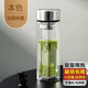胖東來(lái)品質(zhì)保溫杯家用水杯廣告茶杯雙層大容量玻璃杯男士便攜透明 鋼本+茶隔450ml