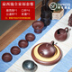 洛湘宜興紫砂壺純手工名家尹文倩功夫茶壺茶具套裝泡茶壺扁西施壺禮品 扁西施全家福高檔套裝 260ml