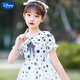 迪士尼（Disney）女童網(wǎng)紅網(wǎng)紗連衣裙夏裝新款洋氣女孩圓點(diǎn)裙子兒童韓版夏季公主裙 藍色 110