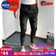 NASALIKE【新品】精神小伙褲子男春秋季網(wǎng)紅同款修身小腳褲潮流社會人九分 黑色 29