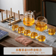 輕奢簡(jiǎn)約玻璃茶具套裝2025新款功夫茶具茶臺一整套家用會(huì )客泡茶壺 水榭壺+公杯+6杯+杯架+茶巾