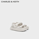 CHARLES&KEITH厚底簡(jiǎn)約露趾魔術(shù)貼休閑涼鞋七夕禮物CK1-81720011 Cream奶白色 37 （235）