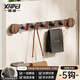 馨沛中古風(fēng)吸盤掛衣鉤免打孔排鉤衛(wèi)生間置物架玄關(guān)廁所洗手間門后掛鉤