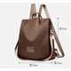 袋鼠多功能雙肩包背包防盜包包女包時(shí)尚休閑百搭2026新款百搭包 咖啡色
