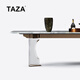 TAZA意式輕奢長餐桌 別墅全屋定制餐廳系列 亞克力懸浮奢石餐桌 熊貓水晶天然奢石面+亞克力底座 2.2m 餐桌