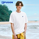 FILA FUSION斐樂潮牌情侶短袖T恤2025年夏季寬松透氣t恤男女同款上衣
