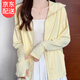 晴碧琳2025新款輕薄防曬服防曬衣女款夏季外套薄款夏天冰絲防紫外線 純色防曬衣【黃色】 L