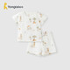 童泰（TONGTAI）寶寶短袖套裝夏季純棉嬰兒上衣兒童內衣男女童短褲提花橘色120cm