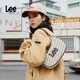 Lee飛織丹寧腋下包2026新款女士包手拎單肩包斜挎新月包時(shí)尚 米白