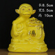 陶瓷猴子擺件黃色十二生肖補角招財吉祥物風(fēng)水鎮宅客廳工藝裝飾品 款式一  黃瓷描金款1件