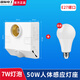 國際電工E27螺口人體感應(yīng)燈座燈頭家用樓道紅外線感應(yīng)燈延遲夜間自動開關(guān) 50W人體感應(yīng)燈座+7W燈泡白光