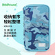 WELLHOUSE護照包 出差旅游卡片票據(jù)分層收納防潑水證件收納包L款 迷彩藍色