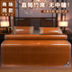 浪莎（LangSha）夏季涼席竹席1.8x2米直筒席子嬰兒可用單雙人加固碳化席三件套 碳化水墨直筒竹席 180cm*200cm 【竹席單件】
