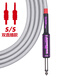 samgool+吉他連接線降噪演出音頻線電箱琴貝斯電子鼓音響樂(lè)器 CC Series 銀灰色【直+直】 3m/10ft