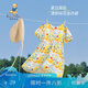 精典泰迪兒童連衣裙女童公主裙中大童裝夏季薄款裙子夏裝衣服兒童節(jié)禮物 水墨花園滿印熊兔 130