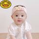 G.DUCKKIDS嬰兒發(fā)帶春秋護囟門(mén)帽頭飾棉布花朵女寶寶發(fā)飾新生兒公主頭巾薄款 麻花尖莎莎2朵花-粉色 0-12個(gè)月有彈性均碼