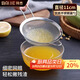 拜杰不銹鋼漏勺細(xì)網(wǎng)豆?jié){果汁牛奶過濾網(wǎng)篩超漏網(wǎng)勺打沫勺帶掛鉤