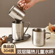 沃德百惠（WORTHBUY）304不銹鋼水杯家用兒童牛奶杯加厚雙層隔熱杯子泡茶杯 150ML