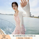 香影薄款針織開衫外套女2025夏季新款長袖超好看法式外搭藍色上衣 鷺白 S 155/80A/85-95斤
