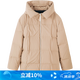 URLAZH新款鵝絨休閑寬松時尚輕薄羽絨服女LM4CO08 淺棕色 M