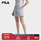 FILA 楊冪同款|斐樂官方女裝針織短褲2025夏新款時尚寬松小方格三分褲 冰心藍-LB L 170/70A/L