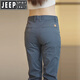 JEEP SPIRIT吉普高端休閑褲直筒2025春秋季新款商務(wù)純棉卡其色長(cháng)褲子男士夏季 129灰色(長(cháng)褲) （97棉） 28