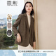 香影駝色毛呢西裝外套女2024秋冬季新款呢子通勤氣場強大休閑西服 駝色 M