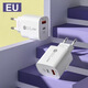 手機充電器快USB+PD歐美規適用蘋(píng)果充電頭Type-C旅行充電器適配器 歐規