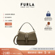 芙拉（FURLA）【禮物】【明星同款】FURLA芙拉FLOW牛皮迷你女士手提斜挎包 鼠尾草綠