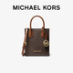 MICHAEL KORS禮物輕奢MK女包MERCER手提單肩斜挎琴譜包迷你深棕/橡果棕