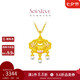 周大福SOINLOVE蜜粉金十里紅妝黃金平安鎖吊墜 VR1202七夕禮物