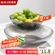 拜杰水果盤零食盤家用果盤客廳干果盤托盤糖果堅(jiān)果盤透明黑2只裝