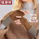恒源祥100%純山羊絨半指手套女秋冬季保暖加長(cháng)護腕加厚防寒開(kāi)車(chē)辦公手套