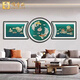 云儒唐樊 玉雕畫(huà)客廳裝飾畫(huà)三聯(lián)畫(huà)掛畫(huà)新中式沙發(fā)背景墻墻畫(huà)天然玉石浮雕高端大氣壁畫(huà)茶室酒店軟裝送朋友 金玉滿(mǎn)堂 左右55*80cm中間80*80cm