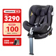 AVOVA兒童安全座椅汽車用0-4-7歲寶寶椅360度旋轉(zhuǎn)小旋風(fēng)i-Size七夕禮物 考拉灰