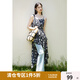 獨束大碼女裝時髦精不規(guī)則裙擺吊帶裙夏顯瘦不規(guī)則設計感裙擺裙子 魅影黑 2XL (尺碼：4)