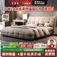 法蒂瑪2024新款高級(jí)豪華現(xiàn)代簡(jiǎn)約輕奢奶油風(fēng)實(shí)木拉扣云朵羽絨靠包真皮床 單床 1800mm*2000mm框架結(jié)構(gòu)