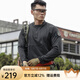 愛默生追獵者upf100+防曬T恤男 戶外露營登山徒步吸濕速干涼感長袖 黑色BK M