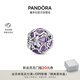 潘多拉（PANDORA）鏤空心形母愛串飾琺瑯工藝紫色DIY串珠七夕情人節(jié)禮物送女友