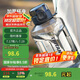 樂扣樂扣（LOCK&LOCK）小水庫大容量塑料運動水杯戶外冷水壺刻度把手男女杯子2.2L灰色