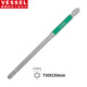 VESSEL威威帶磁梅花批頭GSVT30LH 中孔梅花剛彩螺絲刀T30X150mm 1支裝