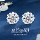 中國黃金（CHINA GOLD）星芒雪花925銀耳釘女款輕奢高級感耳環(huán)情生日禮物馬年本命年禮物 【京速達】925銀星芒雪花耳釘【品牌禮盒】