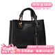 阿瑪尼（ARMANI）女士小號手提包 品牌燙金logo皮革單肩斜挎包 時尚潮流大牌女包 黑色 Y3D176（85218） 尺寸：長21*寬8*高16cm